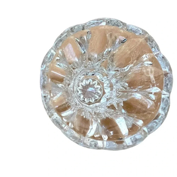 Vintage Cut Glass Egg Dish 9” - Picture 1 of 2